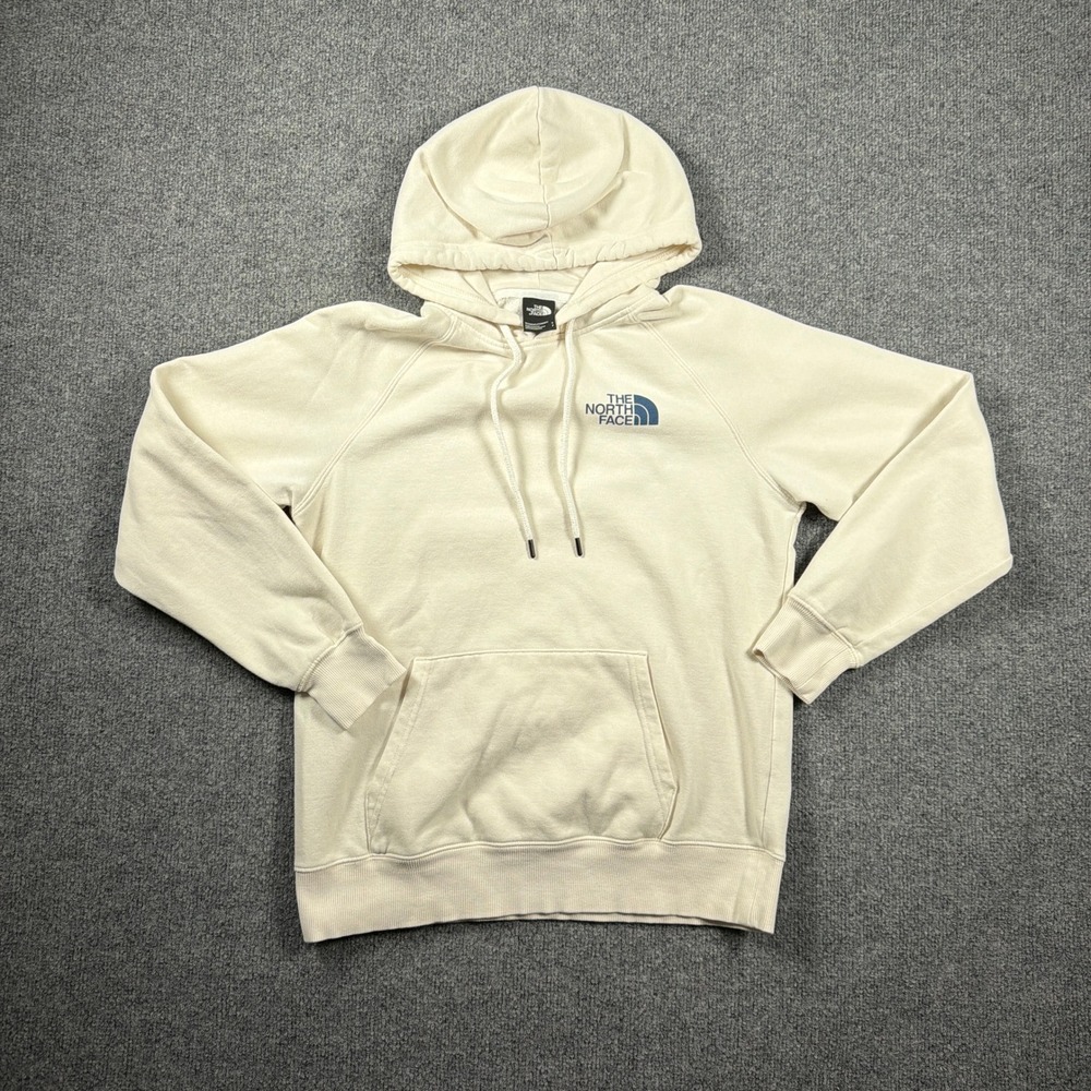 The North Face Hoodie‎ Womens Small White Geo NSE Graphic Pullover Fall 2022